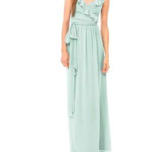 Joanna August Wrapping Bridesmaid Dress Mint Size Small